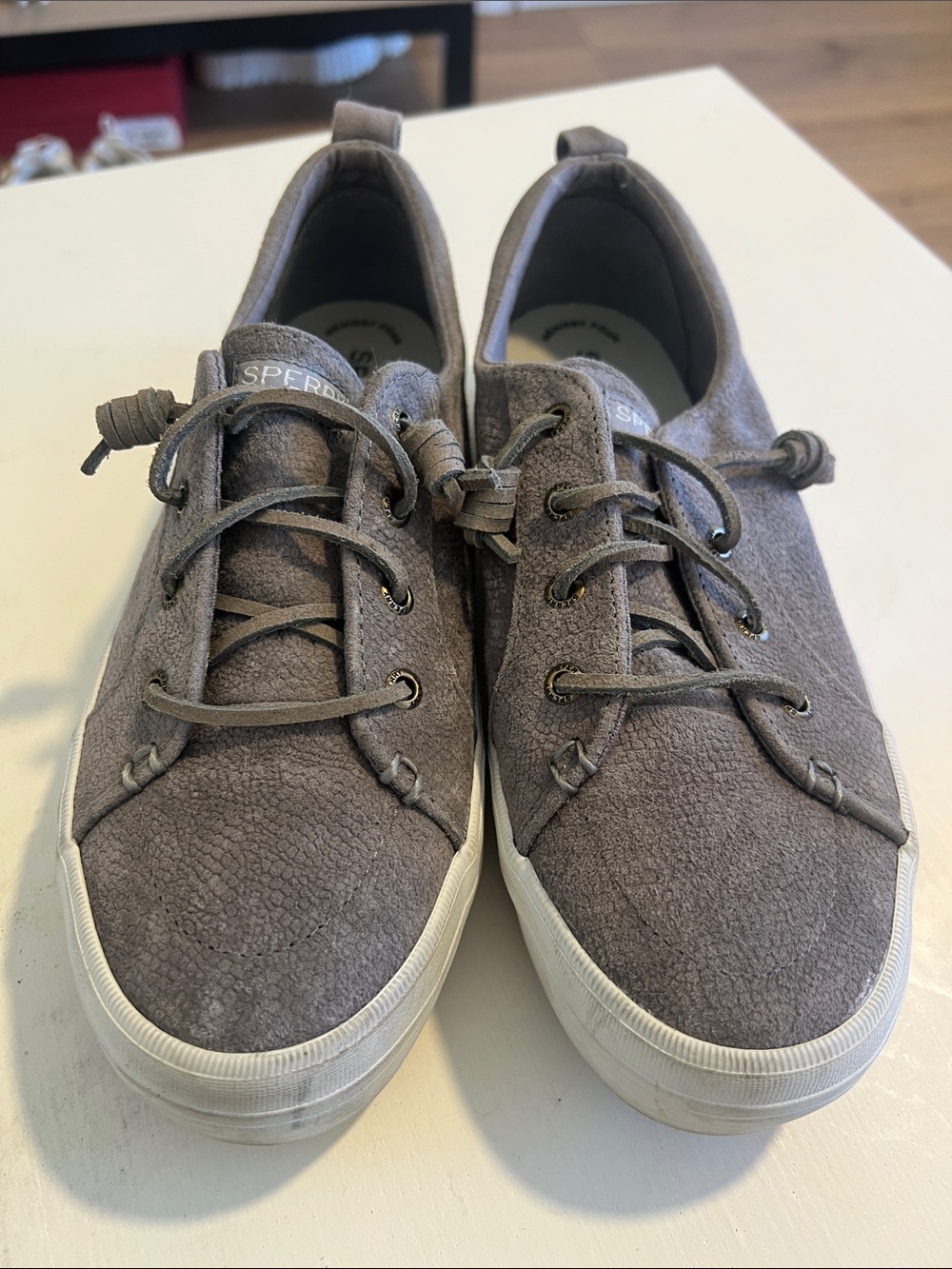 Sperry Gray Suede Boat Sneakers